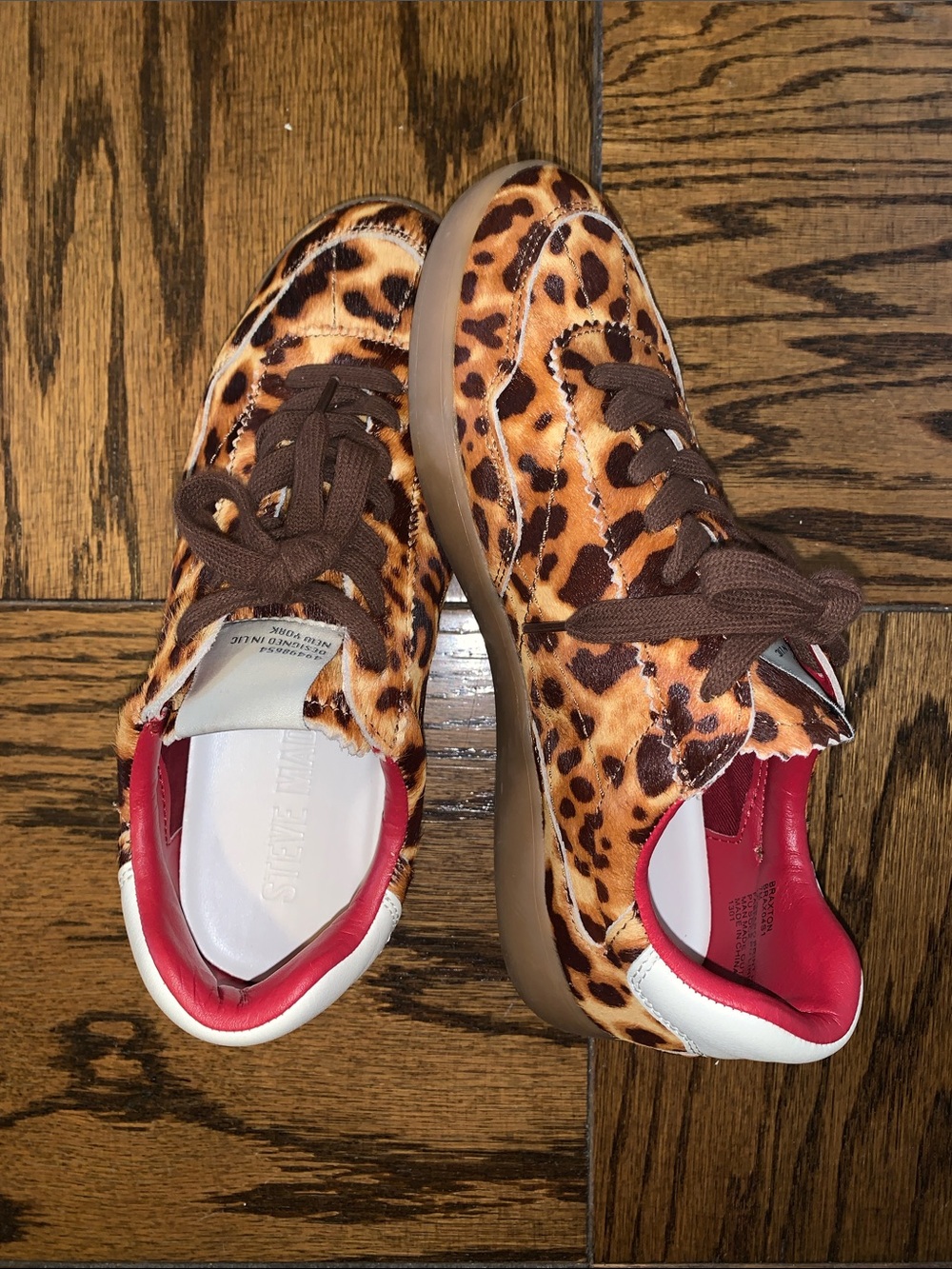 Steve Madden Leopard-Print Calf Hair Sneakers i